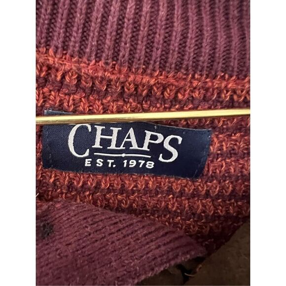Chaps Men's Classic Fit Twist Button Mock Pullover Knit Sweater XXL - Picture 6 of 8